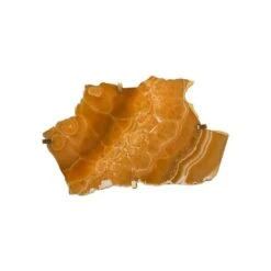 Gem Wall Slice - Brass Setting - Sand Onyx