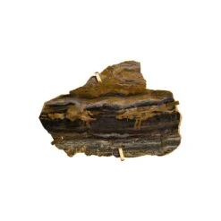 Gem Wall Slice - Brass Setting - Earth Marble