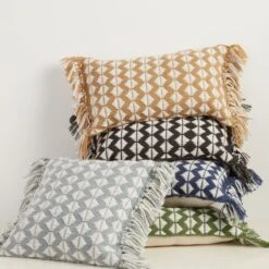 Perdita Geometric Pillow - Dark Blue -Best Decoration Shop che03 4