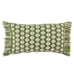 Perdita Geometric Pillow - Green