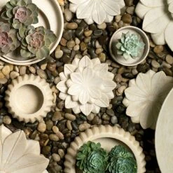 Large Lotus Plate - White Marble -Best Decoration Shop ea9db3624c54dcceea23c27a1c83d5e3868c65bd full