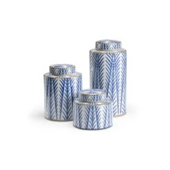 Blue Fronds Canisters (S3)