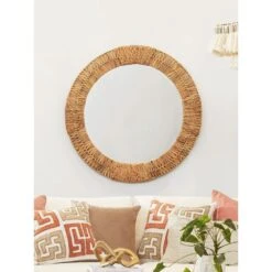 Folha Round Mirror - Natural -Best Decoration Shop folha mirror lg