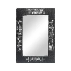 Folha Rectangular Oversized Mirror - Black