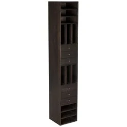 Noir Tubula Bookcase - Ebony Walnut -Best Decoration Shop gbcs208eb 4 lg