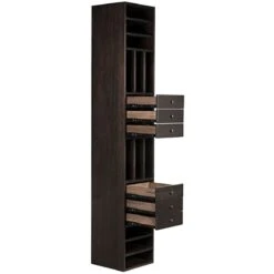Noir Tubula Bookcase - Ebony Walnut -Best Decoration Shop gbcs208eb 5 lg