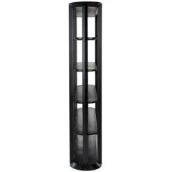 Noir Foster Bookcase - Black Steel -Best Decoration Shop gbcs216mtb 4 lg