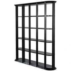 Noir Foster Bookcase - Black Steel -Best Decoration Shop gbcs216mtb 5 lg
