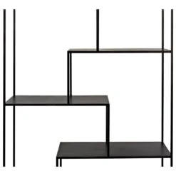 Noir Marquise Bookcase - Black Steel -Best Decoration Shop gbcs218mtb 10 lg