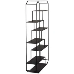 Noir Marquise Bookcase - Black Steel -Best Decoration Shop gbcs218mtb 4 lg