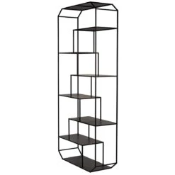Noir Marquise Bookcase - Black Steel -Best Decoration Shop gbcs218mtb 7 lg