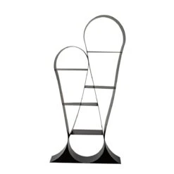 Noir Zaha Bookcase - Black Metal -Best Decoration Shop gbcs233mtb 10 lg