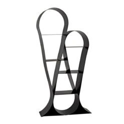 Noir Zaha Bookcase - Black Metal -Best Decoration Shop gbcs233mtb 3 lg