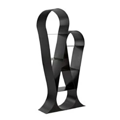 Noir Zaha Bookcase - Black Metal -Best Decoration Shop gbcs233mtb 4 lg