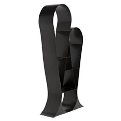 Noir Zaha Bookcase - Black Metal -Best Decoration Shop gbcs233mtb 5 lg