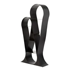 Noir Zaha Bookcase - Black Metal -Best Decoration Shop gbcs233mtb 9 lg