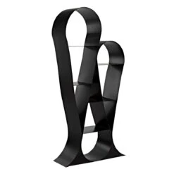 Noir Zaha Bookcase - Black Metal