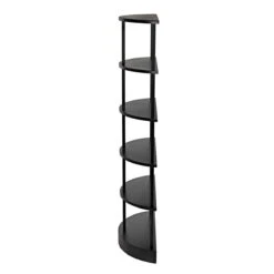 Noir Spago Bookcase - Black Metal -Best Decoration Shop gbcs234mtb 17 lg
