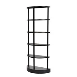 Noir Spago Bookcase - Black Metal -Best Decoration Shop gbcs234mtb 19 lg