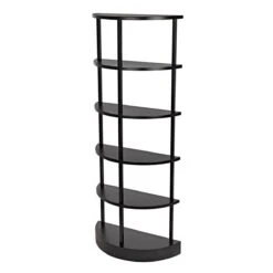 Noir Spago Bookcase - Black Metal -Best Decoration Shop gbcs234mtb 20 lg