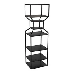 Noir Downtown A Bookcase - Black Metal -Best Decoration Shop gbcs235mtb 3 lg