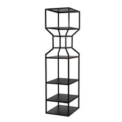 Noir Downtown A Bookcase - Black Metal -Best Decoration Shop gbcs235mtb 4 lg