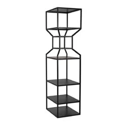 Noir Downtown A Bookcase - Black Metal -Best Decoration Shop gbcs235mtb 7 lg