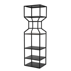 Noir Downtown A Bookcase - Black Metal -Best Decoration Shop gbcs235mtb 9 lg