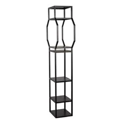 Noir Downtown B Bookcase - Black Metal 23 Noir Downtown B Bookcase - Black Metal -Best Decoration Shop gbcs236mtb 6 lg