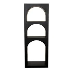 Noir Aqueduct Bookcase - A - Black Metal -Best Decoration Shop gbcs240mtb a 2 lg
