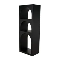 Noir Aqueduct Bookcase - A - Black Metal -Best Decoration Shop gbcs240mtb a 8 lg