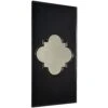 Noir Good Luck Mirror - Hand Rubbed Black W/ Gold Trim -Best Decoration Shop gmir120hbg 1