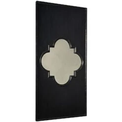 Noir Good Luck Mirror - Hand Rubbed Black W/ Gold Trim