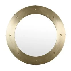 Noir Clay Mirror - Large - Antique Brass