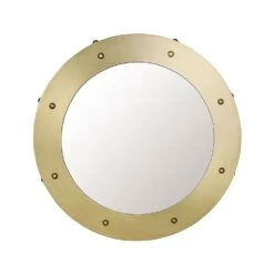 Noir Clay Mirror - Small - Antique Brass