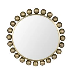 Noir Cooper Mirror - Antique Brass