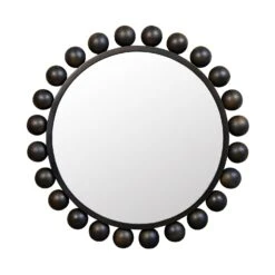 Noir Cooper Mirror - Black Metal