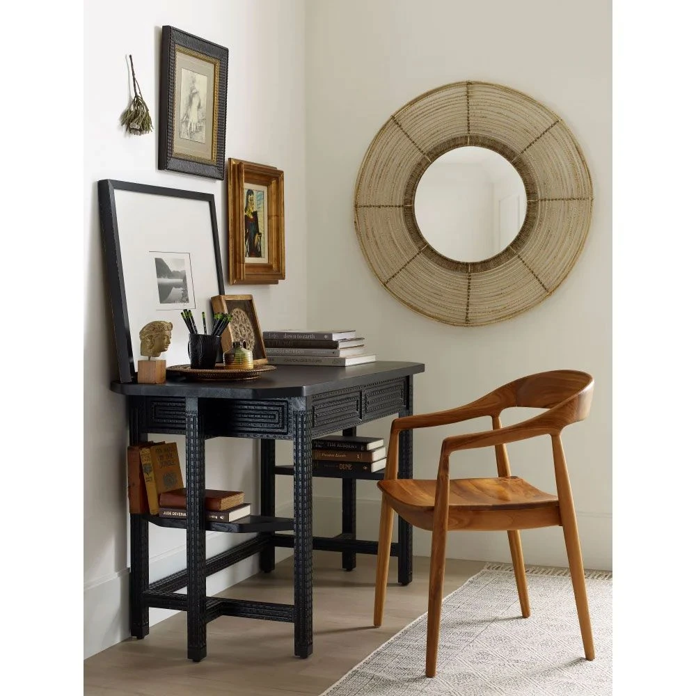 Beehive Round Mirror - Natural 7 Beehive Round Mirror - Natural - Image 5