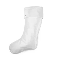 Ivory Velvet Stocking With Cuff