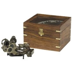 Bronze Sextant In Case