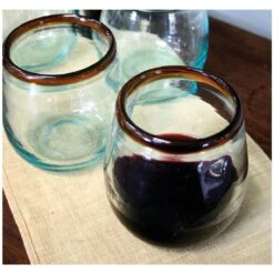 Amber Stemless Wine Glass (set Of 6)