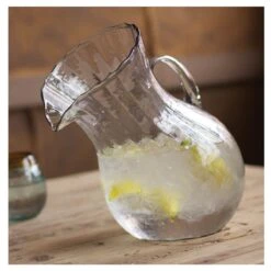Ribbed Tilted Pitcher