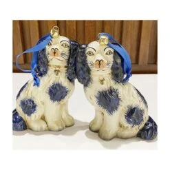 Staffordshire Small Dog - Blue - Ornament