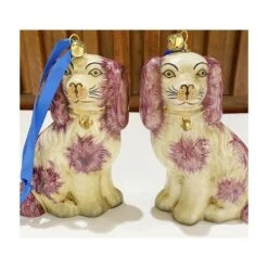 Staffordshire Small Dog - Pink - Ornament