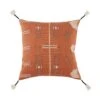 Longwa Hand-Loomed Tribal Terracotta/ Cream Throw Pillow