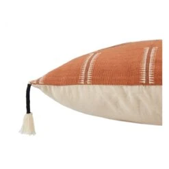 Longwa Hand-Loomed Tribal Terracotta/ Cream Throw Pillow -Best Decoration Shop ngw04 2