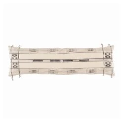 Zeliang Hand-Loomed Tribal Cream/ Black Lumbar Pillow