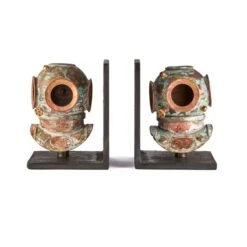 Diver Helmet Bookends