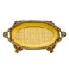 Oval Dish - Yellow / Bronze -Best Decoration Shop od 60319 1
