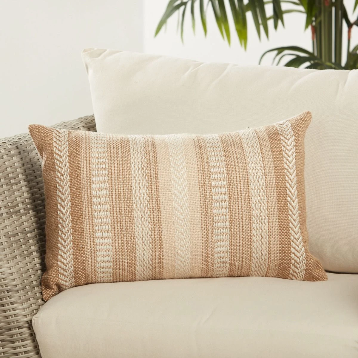 Papyrus Striped Pillow - Beige 6 Papyrus Striped Pillow - Beige - Image 4